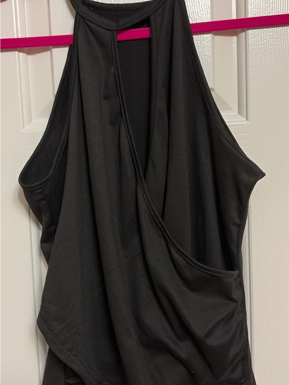 SHEIN Black Sleeveless Draped Tank Top